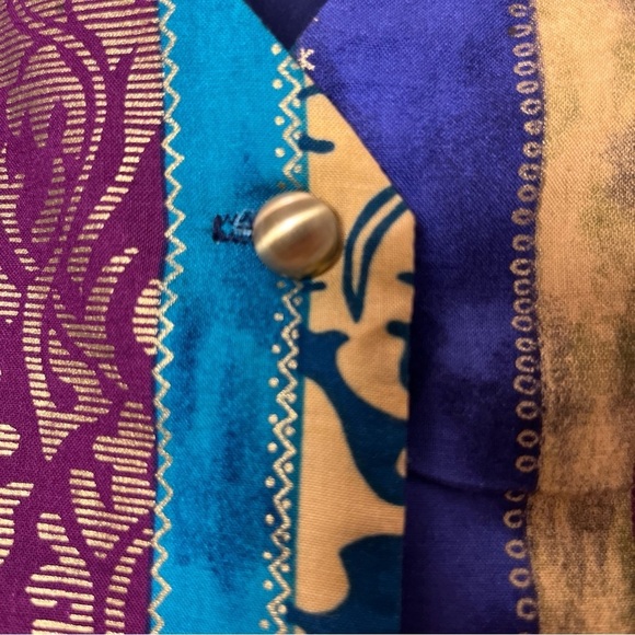 Vintage Silver Threads Women’s Colorful Striped Vest size 1X - Picture 3 of 9